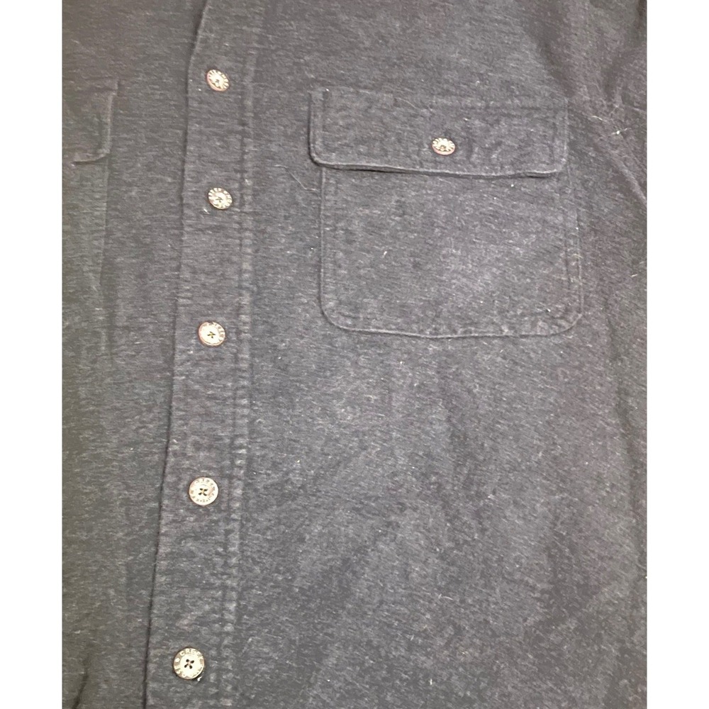 Moose Creek Mens Dark‎ Gray Button Up Flannel Shirt with Chest Pocket Sz Med - Picture 7 of 11